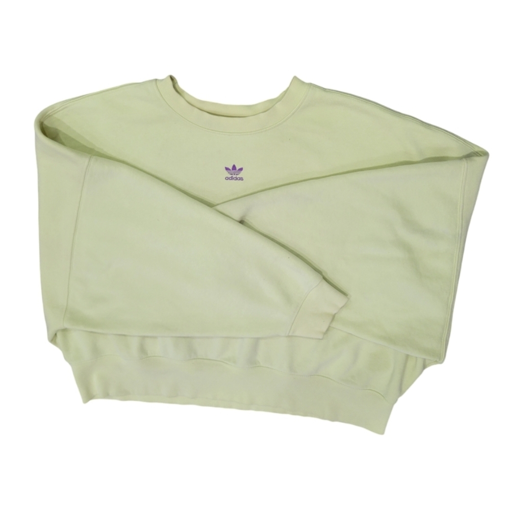 Adidas Women's Lime Green Crewneck - Size XL